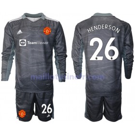 Maillot de Foot Manchester United Dean Henderson 26 Extérieur Gardien 2021-22 Manches Longues - Enfant